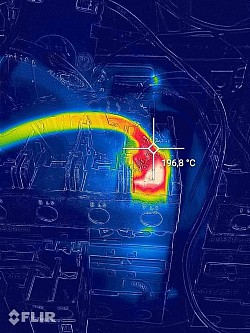 Verificação térmica de quadro elétrico